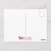 Peacock Color Flower Petals Hamsa Green Third Eye Postkarte (Rückseite)