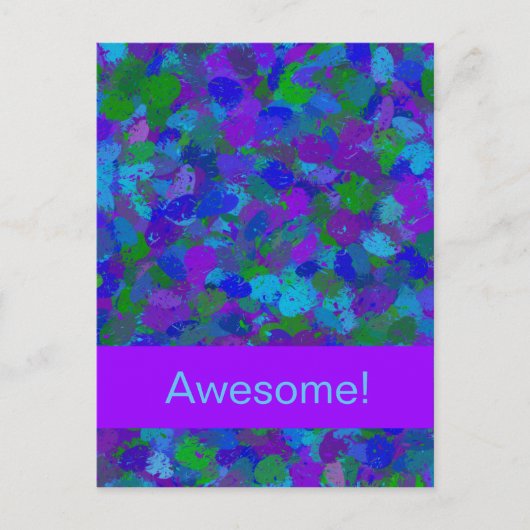 Peacock Color Spritzer Postkarte (Vorderseite)