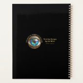 Peacock Colors Hamsa w/ Gold Third Eye Planer (Rückseite)