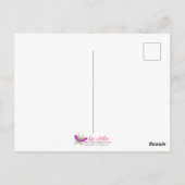 Peacock Colors Hamsa w/ Gold Third Eye Postkarte (Rückseite)