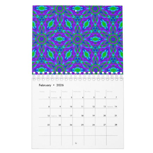Peacock Colors Kalender (Feb 2026)