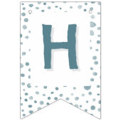 Peacock Confetti Wasserfarben Dots Jagdflagge Wimpelkette (Zweite Fahne)