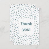 Peacock Confetti Wasserfarben Punkte Dankeschön Ka Dankeskarte (Vorne/Hinten)