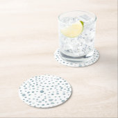 Peacock Confetti Watercolor Dots Paper Untersetzer (Vor Ort)