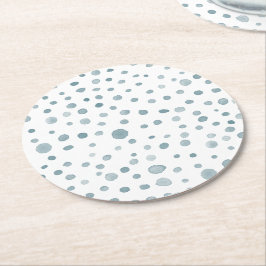 Peacock Confetti Watercolor Dots Paper Untersetzer