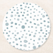 Peacock Confetti Watercolor Dots Paper Untersetzer (Vorderseite)