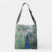 Peacock Crossbody Tote Bag Tragetaschen Mit Langen Trägern (Rückseite)