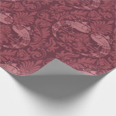 Peacock Damask Muster Geschenkpapier (Ecke)