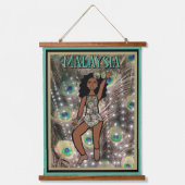 Peacock Dancer #1 Wandteppich Mit Holzrahmen (Vorderseite)