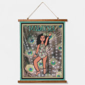 Peacock Dancer #2 Wandteppich Mit Holzrahmen (Vorderseite)