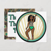 Peacock Dancer A Feiertagskarte (Vorne/Hinten)