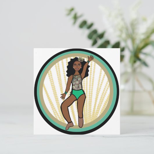 Peacock Dancer A Feiertagskarte (Stehend Vorderseite)