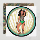 Peacock Dancer B Feiertagskarte (Vorne/Hinten)