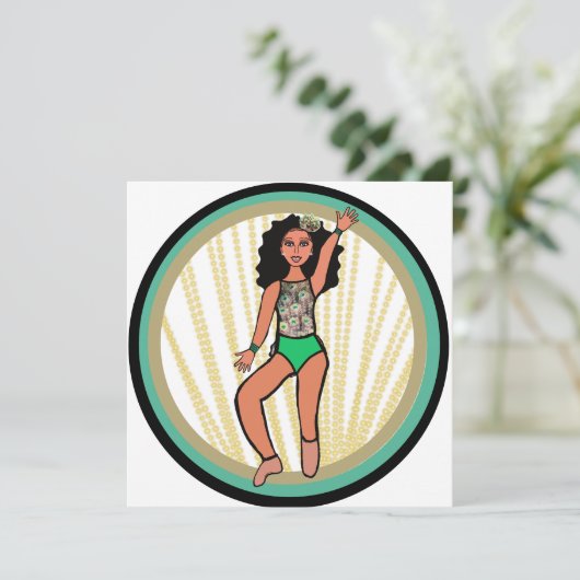 Peacock Dancer B Feiertagskarte (Stehend Vorderseite)