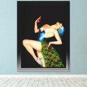 Peacock Dancer by Earle Kulp Bergey Leinwanddruck (Insitu (Holzboden))