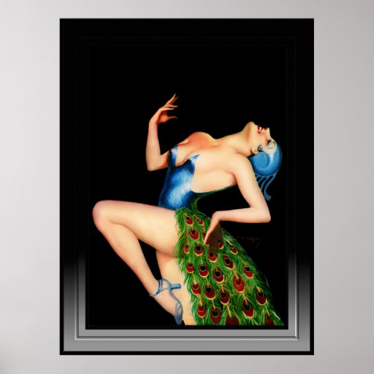 Peacock Dancer by Earle Kulp Bergey Poster (Vorne)