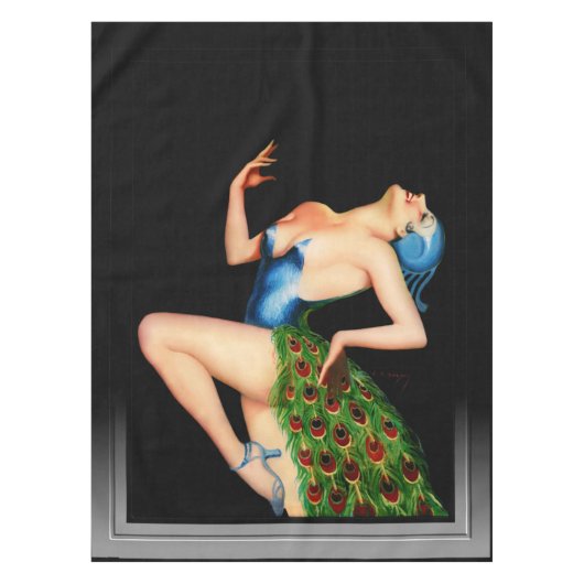 Peacock Dancer by Earle Kulp Bergey Tischdecke (Vorderseite)