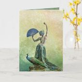 Peacock Dancer Karte (Gelbe Blume)