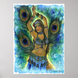 Peacock Dancer Poster