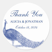 Peacock Danke, dass Sie Sticker bevorzugen (Vorderseite)