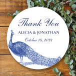 Peacock Danke, dass Sie Sticker bevorzugen<br><div class="desc">Das ist ein schönes Vintages Pfau Danke,  dass du Sticker bevorzugst.</div>