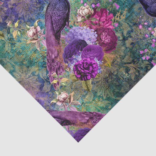 Peacock Decoupage Ephemere Tissue Paper Seidenpapier (Ausschnitt)