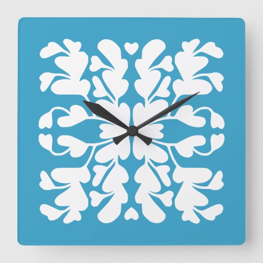 Peacock Deko Quadratische Wanduhr (Vorderseite)