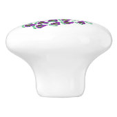 Peacock Design Personalised Keramikknauf (Seitenansicht)