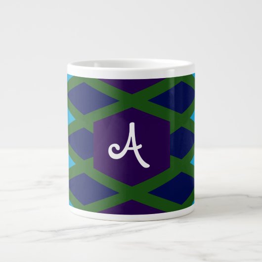 Peacock Diamond Monogram Jumbo-Tasse (Vorderseite)
