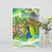 Peacock-Digitalmalerei Briefpapier (Stehend Vorderseite)