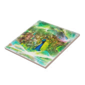 Peacock-Digitalmalerei Fliese (Seite)