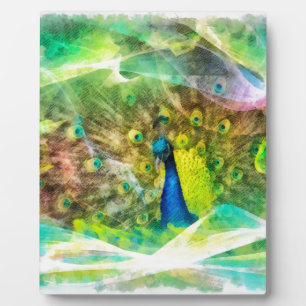 Peacock-Digitalmalerei Fotoplatte