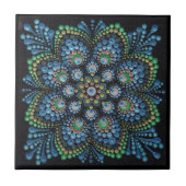 Peacock Dot Mandala Tile Fliese (Vorderseite)