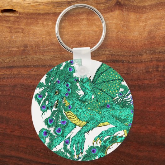 Peacock Dragon Schlüsselanhänger (Vorderseite)