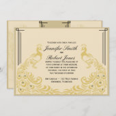 Peacock Elegance Ein perfektes Wochenende in Flair Einladung (Vorne/Hinten)