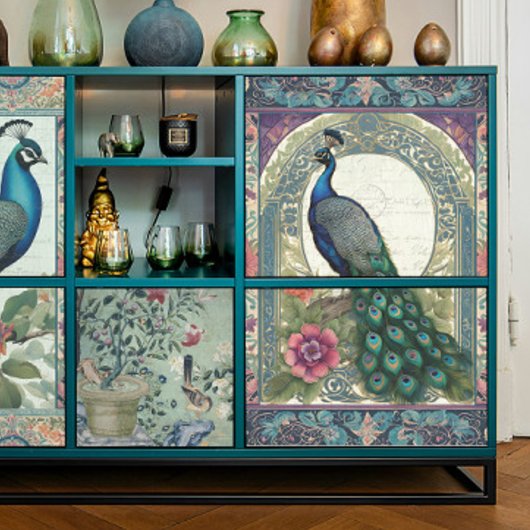 Peacock Elegante Lila Öphemera Seidenpapier