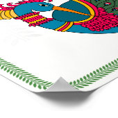 Peacock Elegante: Madhubani Art Poster (Ecke)