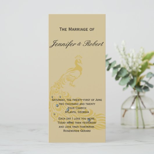 Peacock Elegante mit einem Art-Déco-Flair-Programm Programm (Stehend Vorderseite)