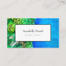 Peacock eleganter moderner QR-Code Artist Visitenkarte