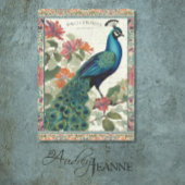 Peacock Elegantes botanisches Ephemera Rosa Seidenpapier