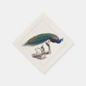 Peacock Elegantes Naturgeschichtspapier Napkins Serviette (Ecke)