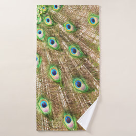 PEACOCK EXTRAVAGANT FEATHERS #2 BADEHANDTUCH