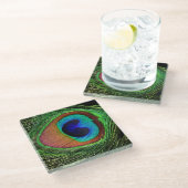 Peacock Eye Glass Untersetzer (Schrägansicht)
