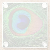 Peacock Eye Glass Untersetzer (Rückseite)