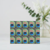 Peacock Eyes Postkarte (Stehend Vorderseite)