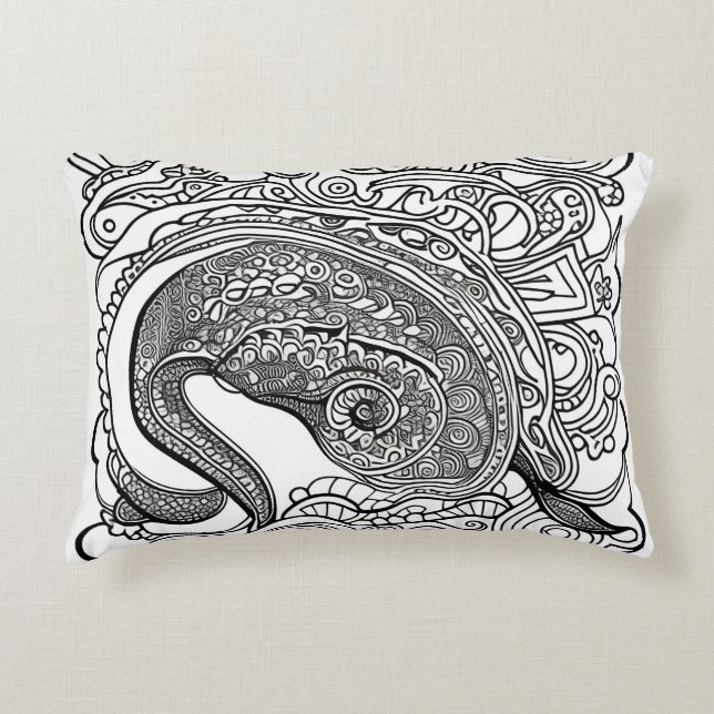 Peacock Face Dekokissen (Vorderseite)