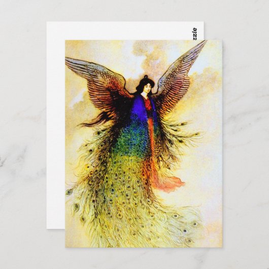 Peacock Fairy Postcard Postkarte (Vorne/Hinten)