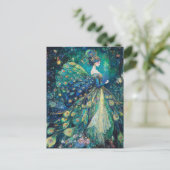 Peacock Fairy Postkarte (Stehend Vorderseite)