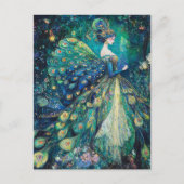 Peacock Fairy Postkarte (Vorderseite)