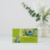 Peacock Fantasy Business Card Set 1101 Visitenkarte (Stehend Vorderseite)